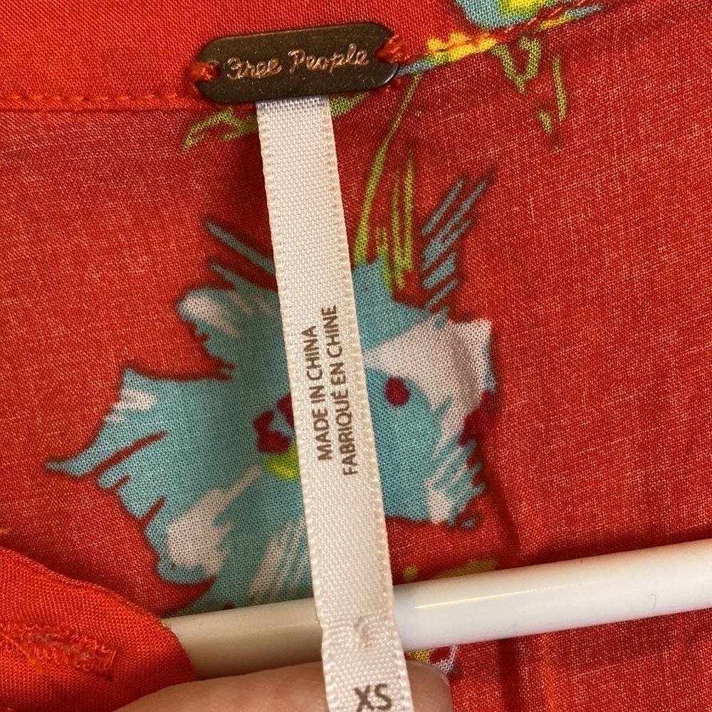 Free People Greatest Day Smocked Mini Dress XS casual vacation romantic summer - Picture 8 of 16